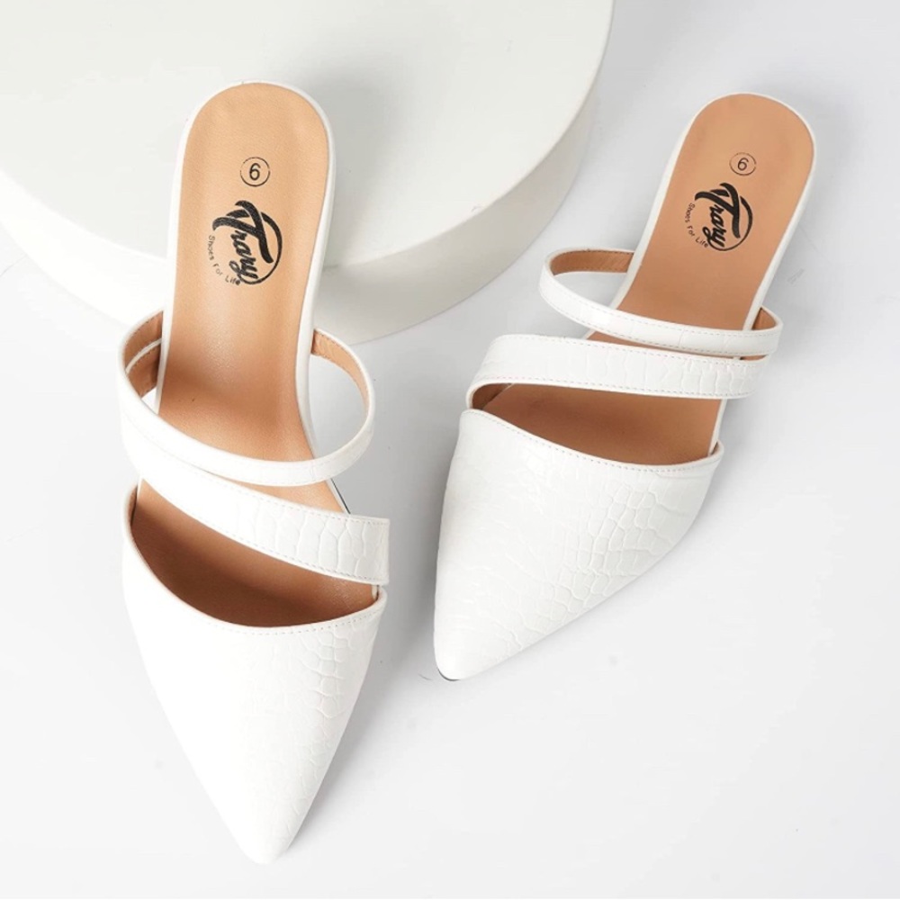 🔥Women's Pointy Toe Flat Mule Slides🔥